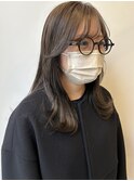 まろみベージュ×顔周りレイヤー