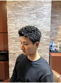 【ピンパーマ】銀座スパイキーショート 理容室 メンズ