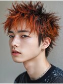 men'sスパイキーショート　オレンジカラー　シャドールーツ