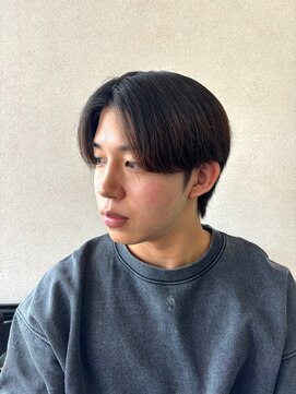 髪屋 メンズスタイル【モテ+垢抜け感UP!】センターパートスタイル
