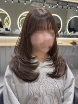 ロンドウル 熊本(Lond ulu) ウェーブミディアムメルティカラー×ブリーチなし韓国【熊本】