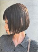 シースルーボブ/前下がりボブ/ボブ