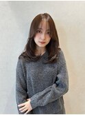 レイヤーカット/艶髪/グレージュラテ