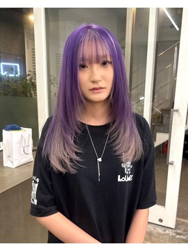 レコ(LECO) フェイスレイヤーハイトーンパープルカラーホワイトシルバーカラ