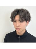 【ハイライト×波巻きセンターパート】