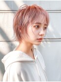 #ショート#ショートレイヤー#ペールピンク