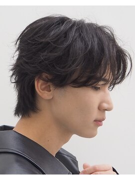 ゼンコー アオヤマ(ZENKO Aoyama) センターパート/無造作/フェザー/ウルフ/黒髪