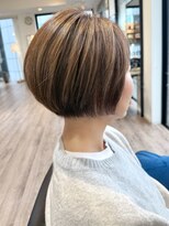 コラソン(corazon)&nbsp;丸みボブカット＋やわらかベージュハイライトカラー