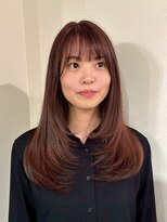 ヘアリゾート粋 ティガ 池袋店(tiga)&nbsp;レイヤーロング/ブラウンレッド/艶髪