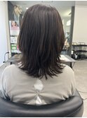 大人女子　レイヤーボブ　ケアトリートメント