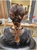 編みおろしヘアアレンジ