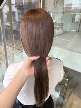 ヲタク(wotaku.) ミルクティーブラウンブリーチカラーハイトーンダブルカラー暖色