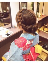 編み込みギブソンタック