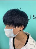 #ネイビーカラー#ダブルカラー#ケアブリーチ#BTS#韓国