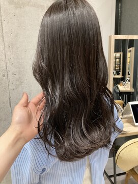 ディーエックス ウエスト(Dxxxx WEST) ニュアンスカラー グレージュ フェミニンロング