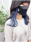 インナーカラーイヤリングカラーデザインカラーくびれヘア小出