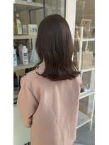 ヘアデザイン ソラ(Sola)&nbsp;外ハネ/ナチュラルくびれヘア×ツヤ感マロンベージュ