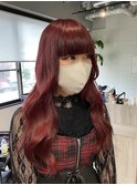 韓国ヘア 1ブリーチレッド
