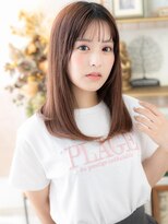 カバーヘア ブリス 上尾西口店(COVER HAIR bliss) シースルーバング大人かわいいベージュピンクa上尾20代30代40代!