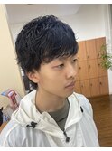 メンズ ソフトウルフパーマ