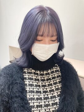 アンユージュアル(unusual) ブルーラベンダー/ブルーカラー/くびれカット