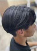 センターパート ツーブロックマッシュ