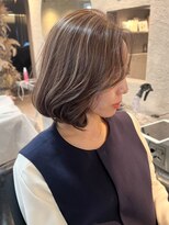 ティダスマイル 吉祥寺店(tida smile)&nbsp;白髪ぼかしハイライト/オリーブベージュ/レイヤーカットショート