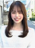 20代30代40代◎前髪パーマグレーベージュレイヤーロング黒髪