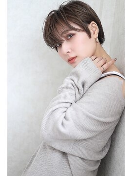 フレームプラス なんば駅前店(FRAME+) 【FRAME】ハイライト×ダークブラウン×ハンサムショート