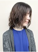＊くせ毛カットふわふわボブディナチュラルパーマボブ30代40代3