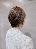 ショートボブ/ベージュ
