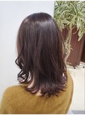 ブラウンカラー×レイヤースタイル