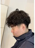 大分メンズ刈り上げマッシュツイストスパイラルパーマスタイル