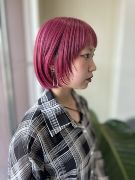 エアージーモ(Air G mo) 顔周りレイヤー切りっぱなしボブ