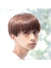 [メンズ]メンズカット+ストレートパーマ(曲がる縮毛矯正/相談)＋メンズカラー