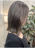 栄黒髪垢抜けハイライトボブ