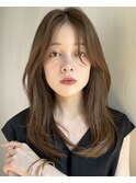 流れる顔周り×レイヤーカット