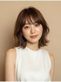 ミルクティーブロンド/ダークブルー/デジタルパーマ/北習志野