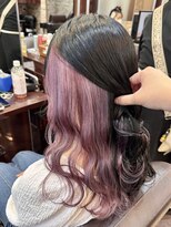 キャラ 池袋本店(CHARA)&nbsp;全頭ブリーチに飽きたらインナーカラーにチェンジ！