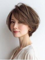 Heart's美人設計と白髪ぼかし専門店 青山表参道店 脱白髪染め/ショートヘア【ハーツ】&nbsp;白髪ぼかし脱白髪染め似合わせショートボブ40代50代60代