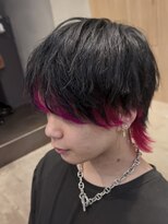 メンズサロン ガウディ 三宮店(men's salon Gaudi)&nbsp;メンズウルフ×ブリーチハイトーン×ピンクインナーカラー
