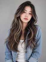 トリニティ(trinity)&nbsp;ブリーチ ハイライト バレイヤージュ ベージュ ミルクティー