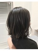 Coast.ハイライト×暗めカラー×ロブ×フリンジバング★