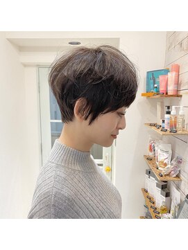 レンク(LENC) Coast.ベリーショート×グレージュ×ショートヘア