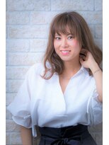 ソア 武蔵小杉(SOAR) ミントカラーのロングレイヤーフリンジウェーブ抜け感ヘア