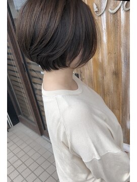 バンビ プライベート サロン(Bambi private salon) 丸みが可愛いショートボブ*アッシュグレーcolor*Bambi松平愛