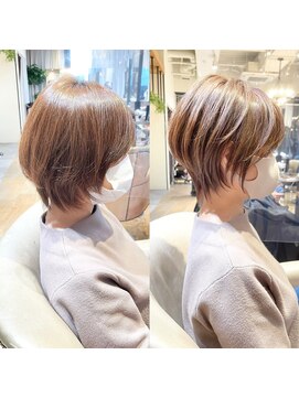 バンプ ギンザ(BUMP GINZA) 《30代40代》白髪ぼかしハイライト×前下がりボブ【イケダ】