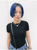 ショート×ブルーカラー