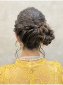 【Bormee】タイトロープの結婚式お呼ばれアップスタイル