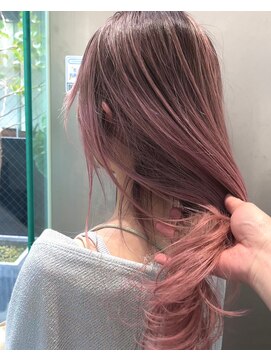 シェリ 天神(CHERIE) 福岡 ブリーチ ベージュ グレージュ ダブルカラー ハイライト